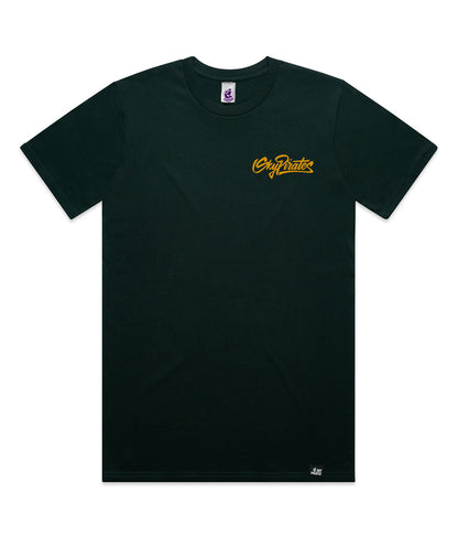 Pine Green Script Tee