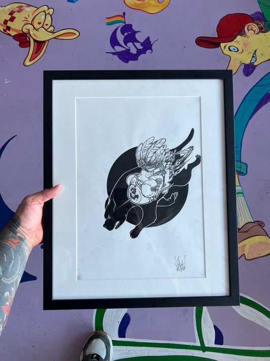 1 of 1 Original Sky Pirates Artwork (A3 framed)